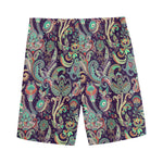 Retro Indian Paisley Pattern Print Men's Sports Shorts