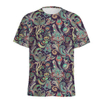 Retro Indian Paisley Pattern Print Men's Sports T-Shirt