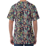 Retro Indian Paisley Pattern Print Men's Velvet T-Shirt