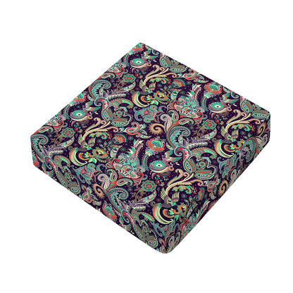 Retro Indian Paisley Pattern Print Outdoor Seat Cushion Cover