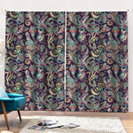 Retro Indian Paisley Pattern Print Pencil Pleat Curtains