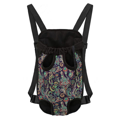 Retro Indian Paisley Pattern Print Pet Carrier Backpack