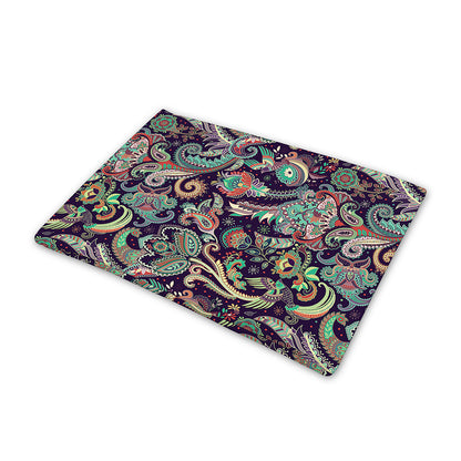 Retro Indian Paisley Pattern Print Pet Cooling Mat Cover