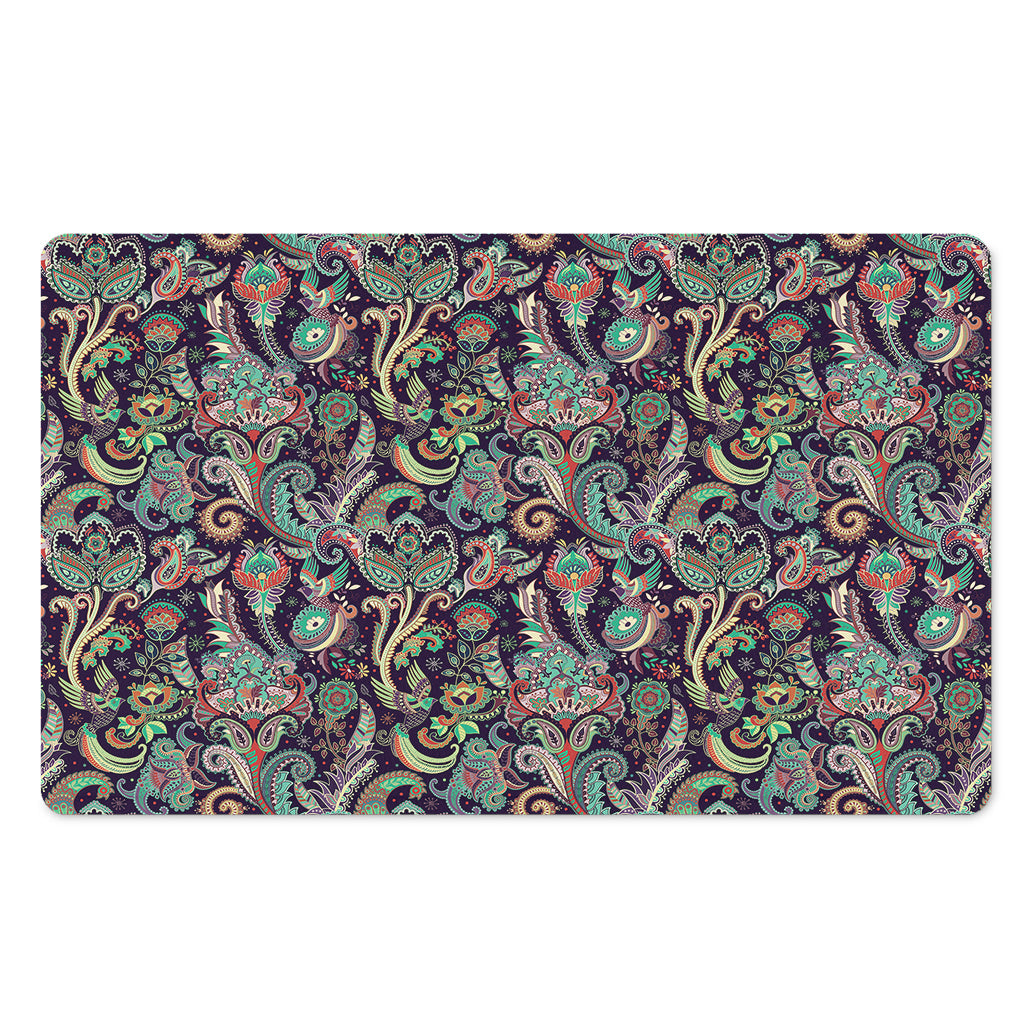 Retro Indian Paisley Pattern Print Polyester Doormat