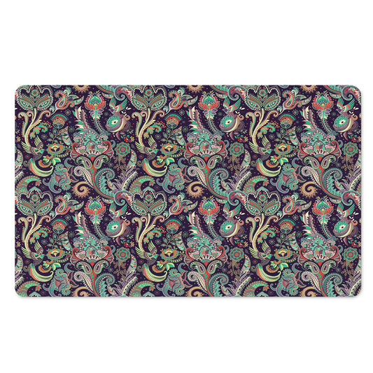 Retro Indian Paisley Pattern Print Polyester Doormat