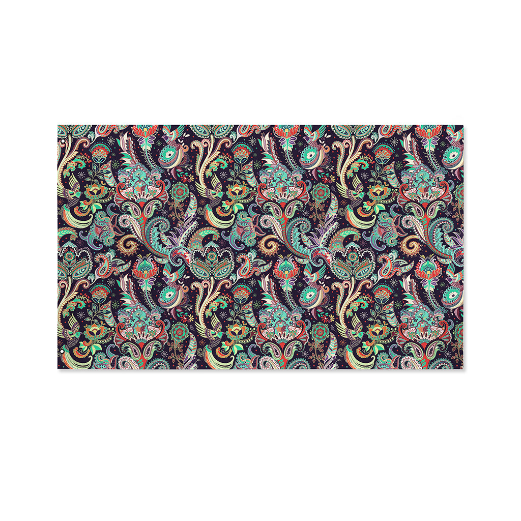 Retro Indian Paisley Pattern Print Polyester Flag