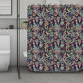 Retro Indian Paisley Pattern Print Polyester Shower Curtain