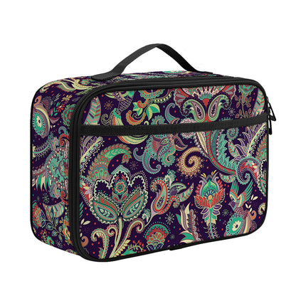 Retro Indian Paisley Pattern Print Portable Lunch Bag
