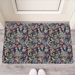 Retro Indian Paisley Pattern Print Rubber Doormat