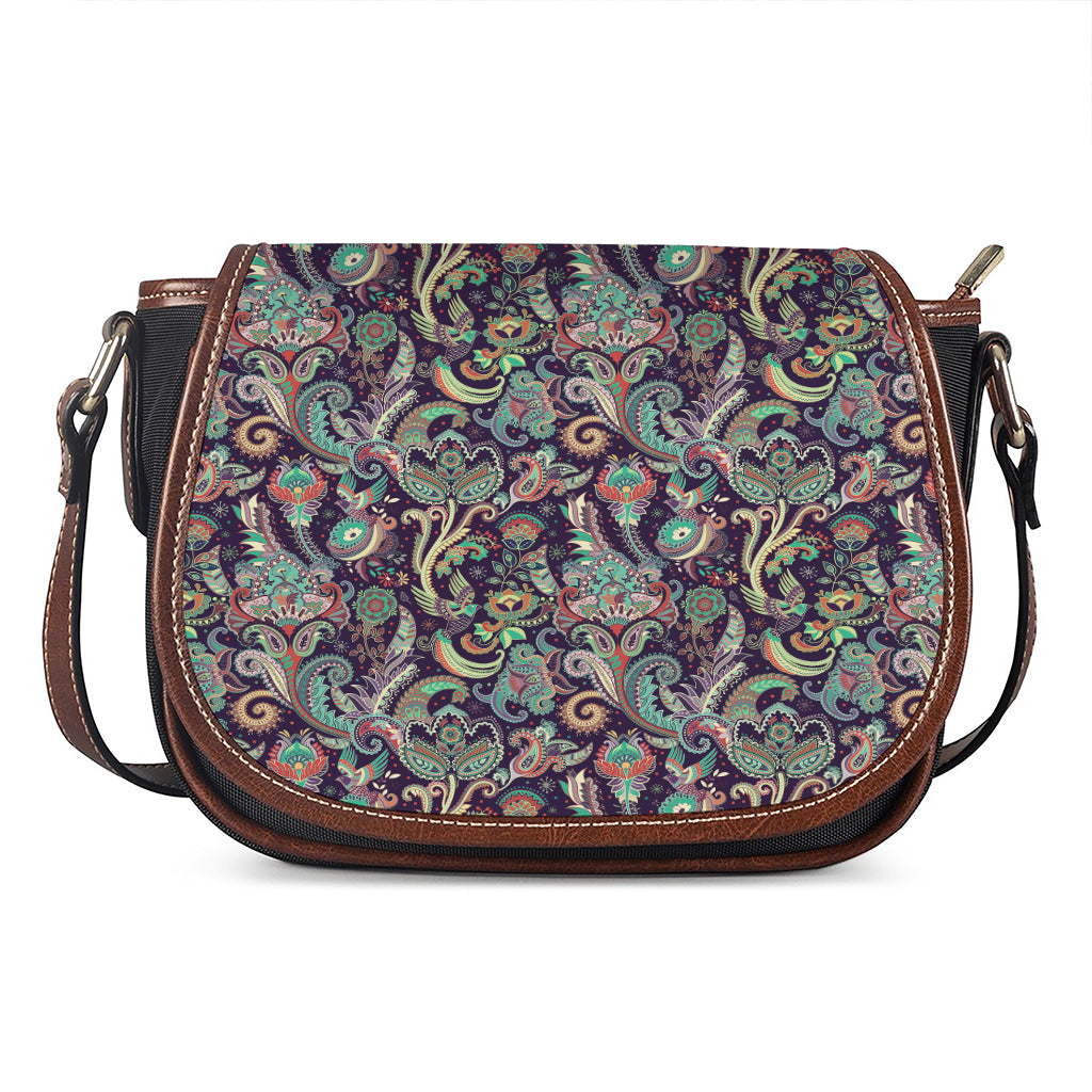 Retro Indian Paisley Pattern Print Saddle Bag