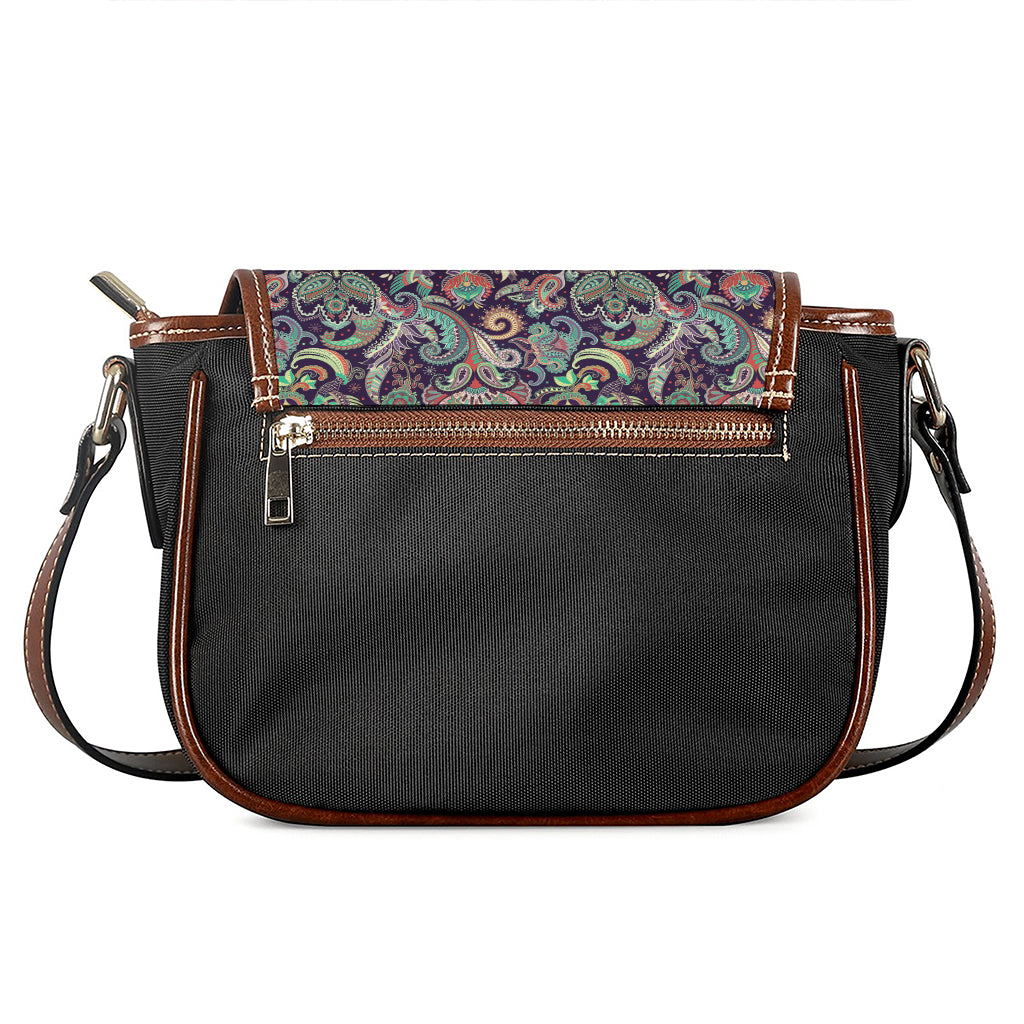 Retro Indian Paisley Pattern Print Saddle Bag