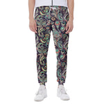 Retro Indian Paisley Pattern Print Scuba Joggers