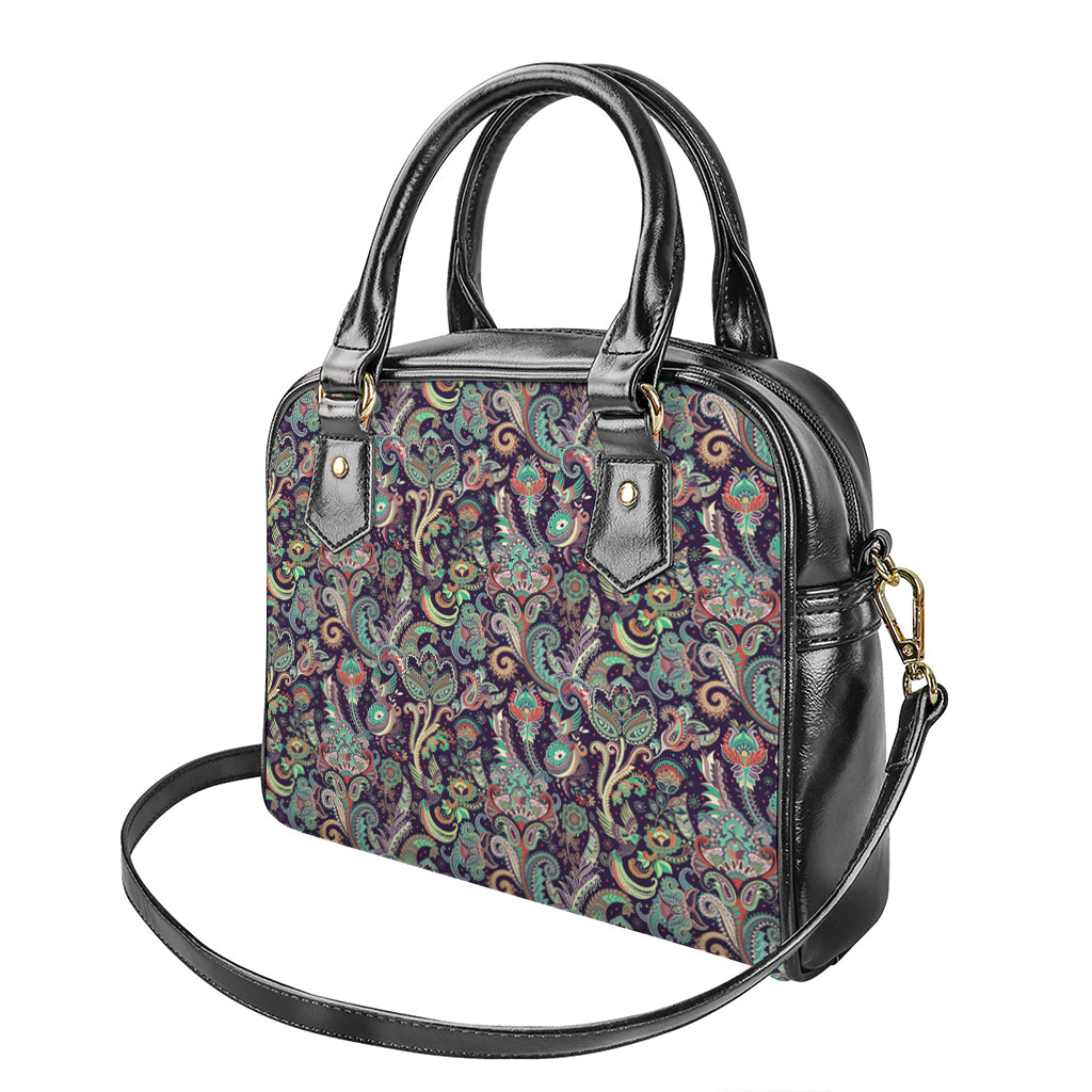 Retro Indian Paisley Pattern Print Shoulder Handbag