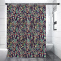 Retro Indian Paisley Pattern Print Shower Curtain
