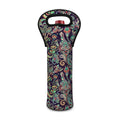Retro Indian Paisley Pattern Print Single Neoprene Wine Tote