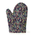 Retro Indian Paisley Pattern Print Single Oven Mitt
