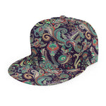 Retro Indian Paisley Pattern Print Snapback Cap