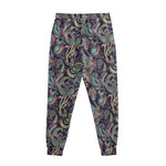 Retro Indian Paisley Pattern Print Sweatpants