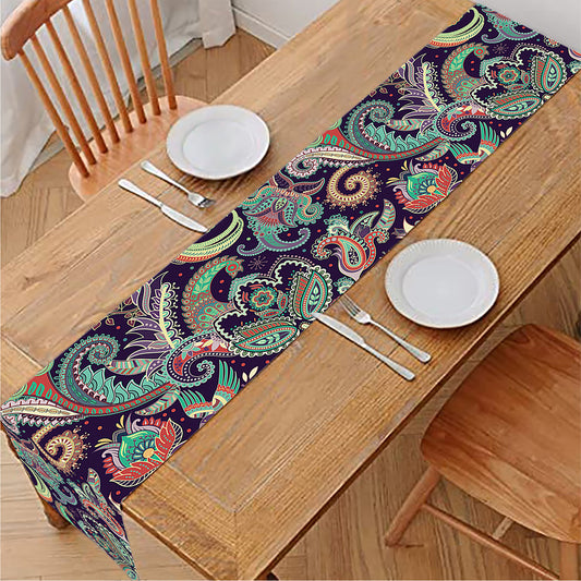 Retro Indian Paisley Pattern Print Table Runner