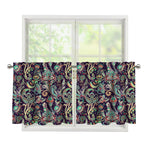 Retro Indian Paisley Pattern Print Tier Curtains
