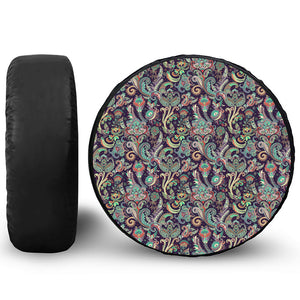 Retro Indian Paisley Pattern Print Tire Cover