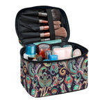 Retro Indian Paisley Pattern Print Travel Makeup Bag