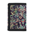 Retro Indian Paisley Pattern Print Trifold Wallet