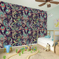 Retro Indian Paisley Pattern Print Wall Sticker