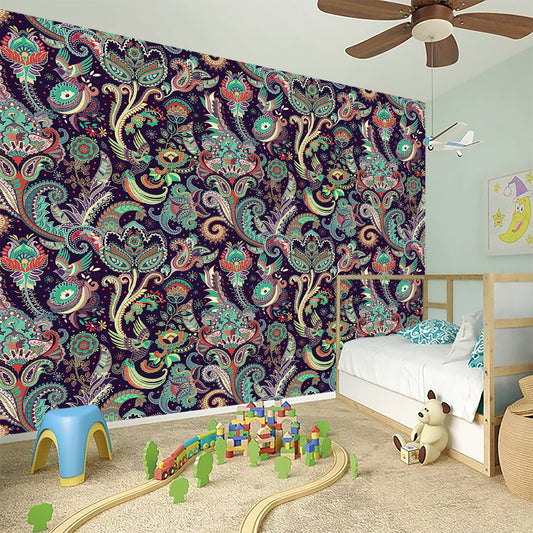 Retro Indian Paisley Pattern Print Wall Sticker