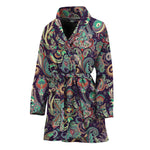 Retro Indian Paisley Pattern Print Women's Bathrobe