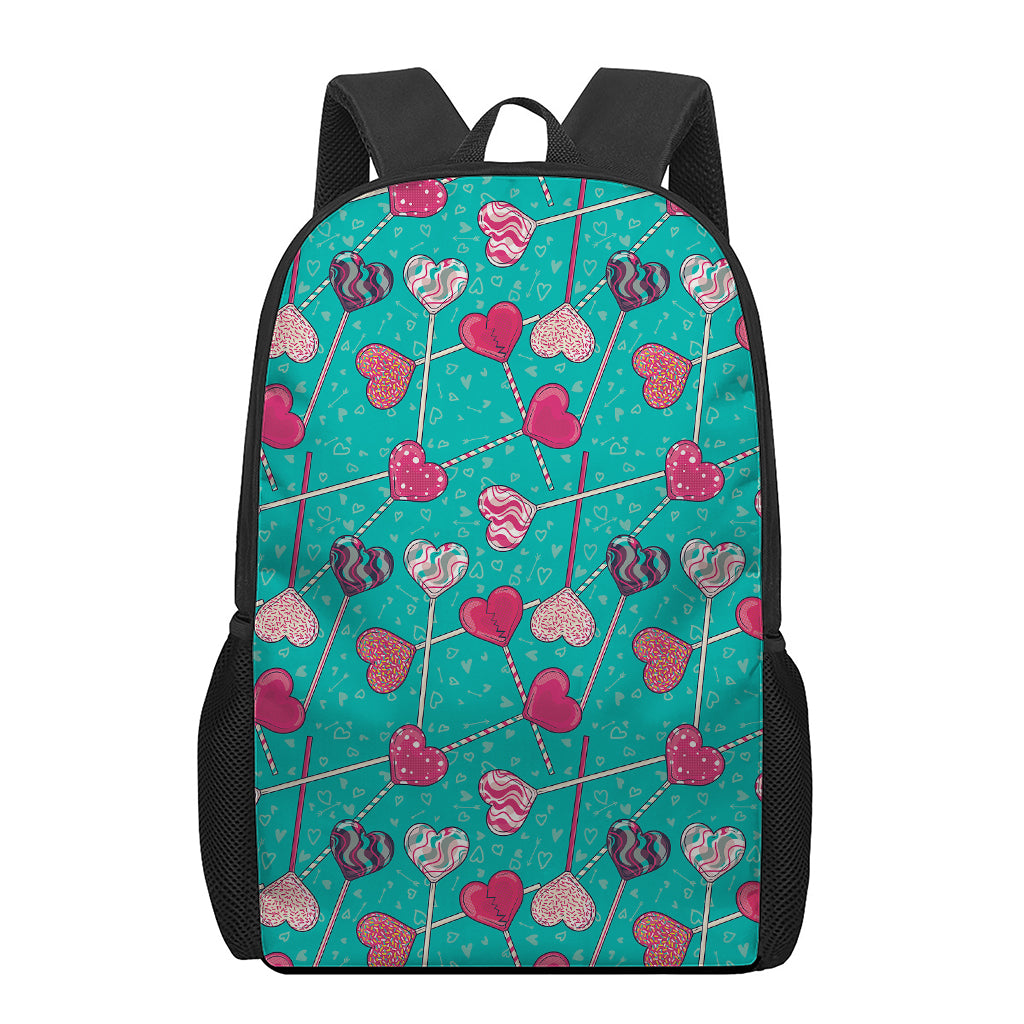 Retro Lollipop Pattern Print 17 Inch Backpack