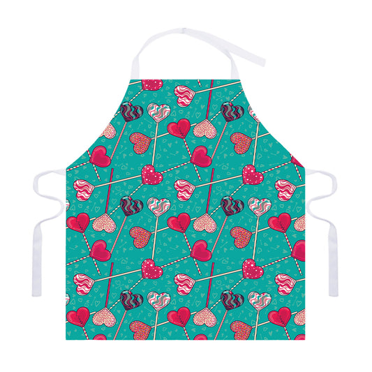 Retro Lollipop Pattern Print Adjustable Apron