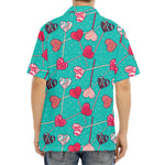 Retro Lollipop Pattern Print Aloha Shirt