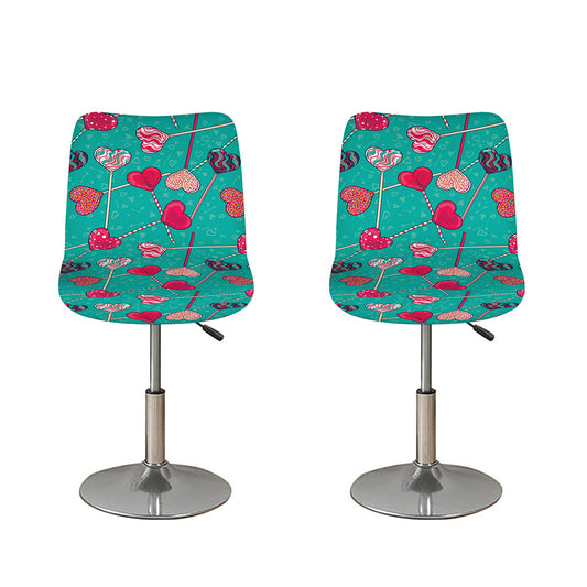Retro Lollipop Pattern Print Bar Stool Covers