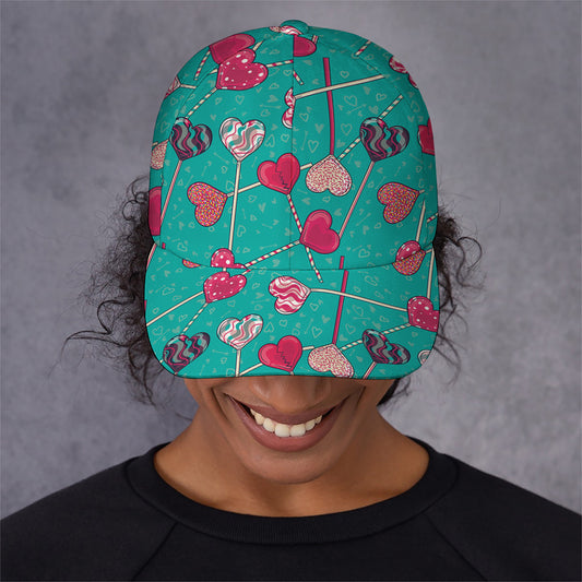 Retro Lollipop Pattern Print Baseball Cap