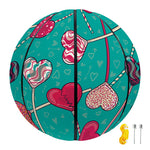 Retro Lollipop Pattern Print Basketball