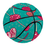 Retro Lollipop Pattern Print Basketball