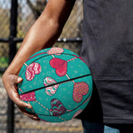 Retro Lollipop Pattern Print Basketball