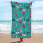 Retro Lollipop Pattern Print Beach Towel