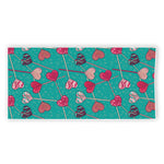 Retro Lollipop Pattern Print Beach Towel