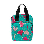 Retro Lollipop Pattern Print Bible Tote Bag