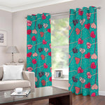 Retro Lollipop Pattern Print Blackout Grommet Curtains