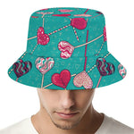 Retro Lollipop Pattern Print Bucket Hat