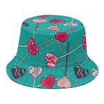 Retro Lollipop Pattern Print Bucket Hat