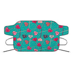 Retro Lollipop Pattern Print Car Windshield Snow Cover