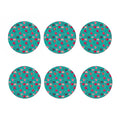 Retro Lollipop Pattern Print Coaster Set