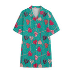 Retro Lollipop Pattern Print Cotton Hawaiian Shirt
