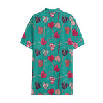 Retro Lollipop Pattern Print Cotton Hawaiian Shirt
