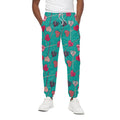 Retro Lollipop Pattern Print Cotton Sweatpants