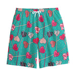 Retro Lollipop Pattern Print Cotton Shorts